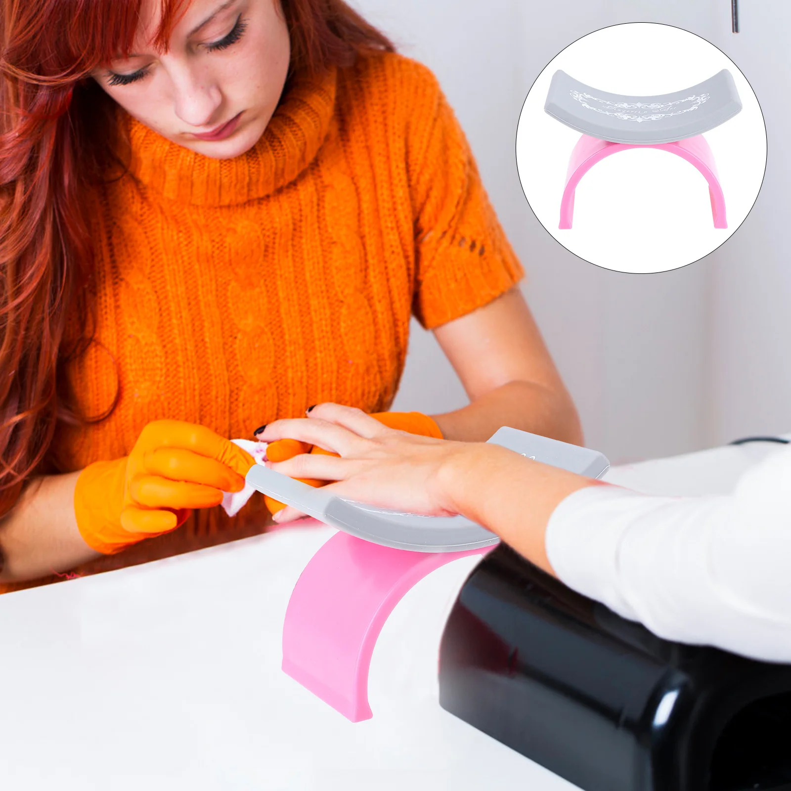 

1Pcs Nail Hand Pillow U Shape Silicone Soft Durable Removable Hand Rest Cushion Nail Tools Manicure Support Pad Finger Support