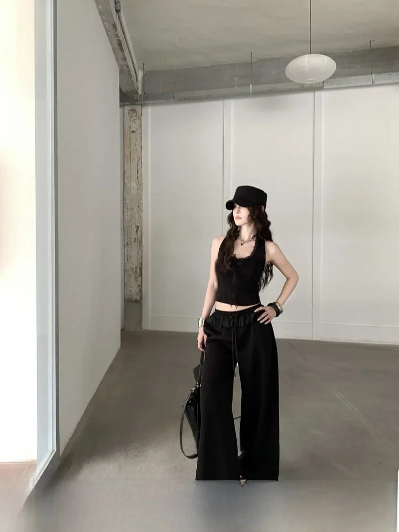 ensemble-decontracte-d'ete-pour-femme-gilet-dos-nu-a-nœud-en-dentelle-style-ballet-et-pantalon-droit-en-dentelle-a-empiecements-nouvelle-version-coreenne
