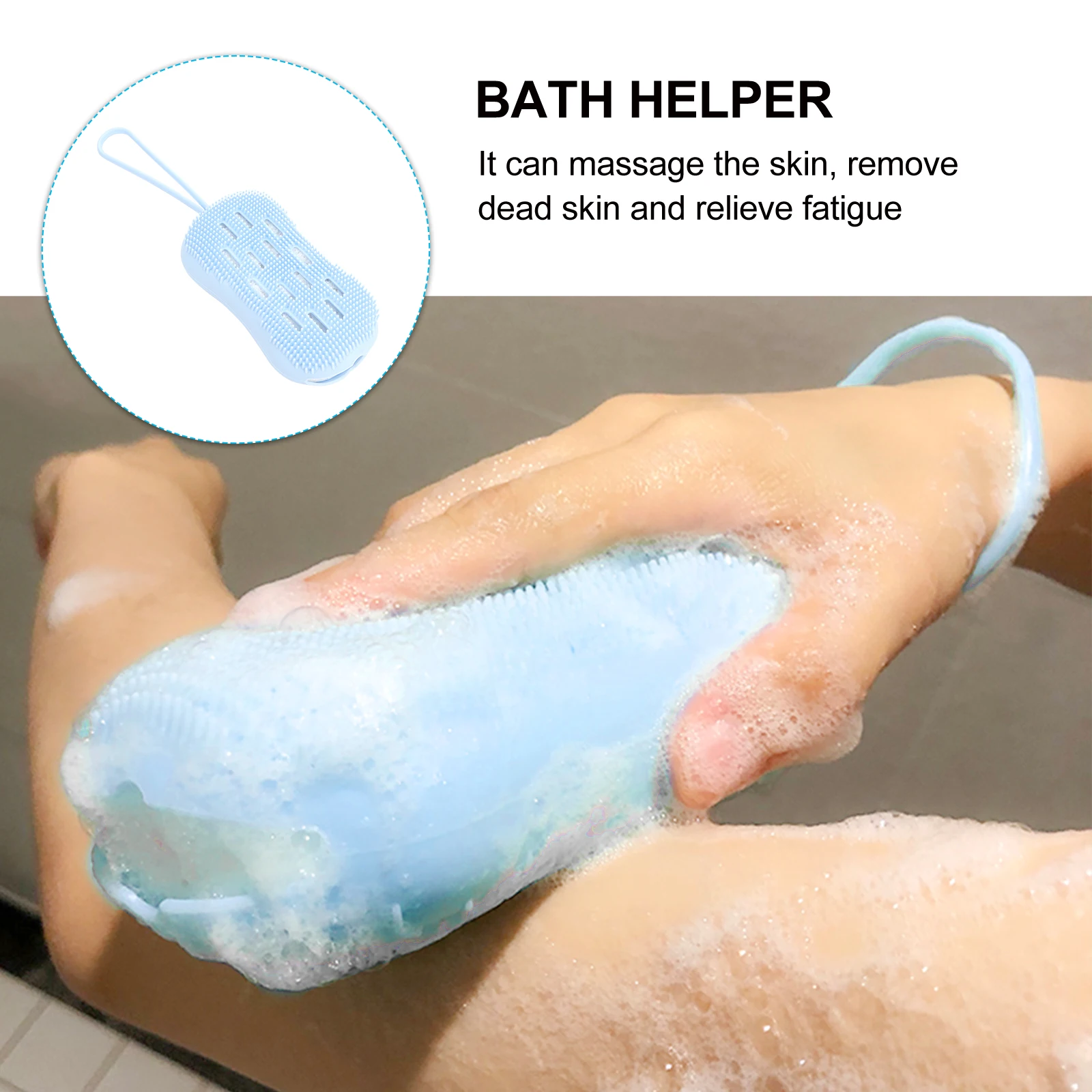 

Silicone Cleaning Brush Bath Sponge Shower Body Scrubber Rubbing Tool Home Sponges Mud Sponge Foam Maker Skin Massager Dead Skin