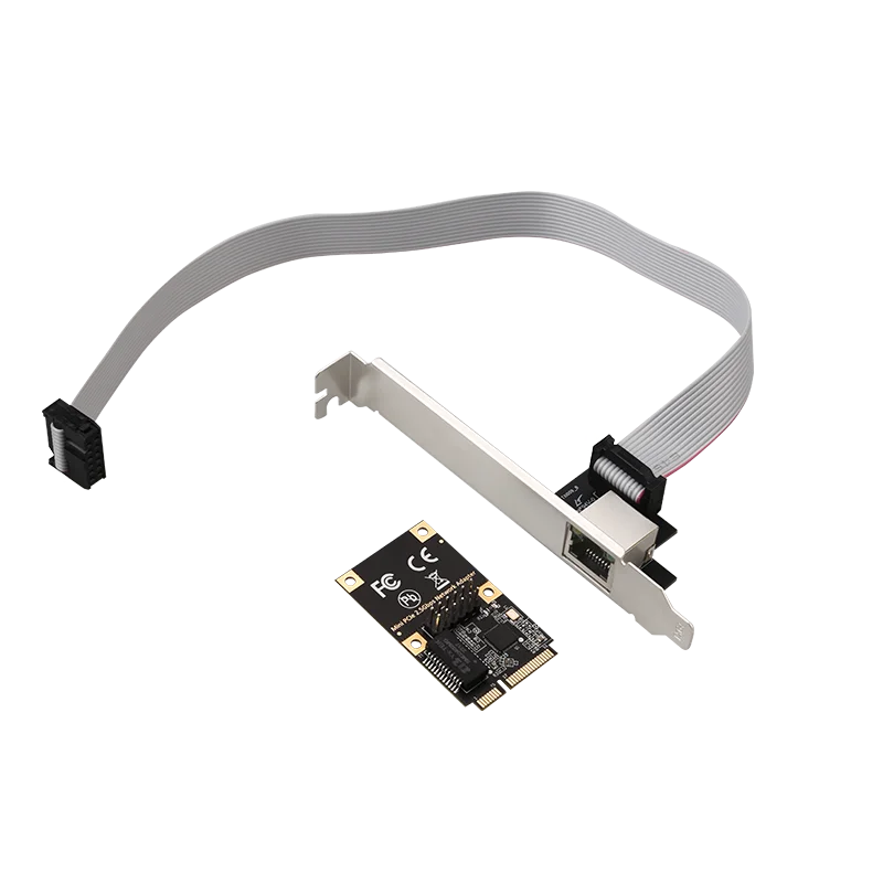 Mini PCIe 2.5G RJ45 بطاقة منفذ واحد RT8125B بطاقة تحكم الشبكة 25000 Mbps RJ45 LAN محول محول إيثرنت لـ Des