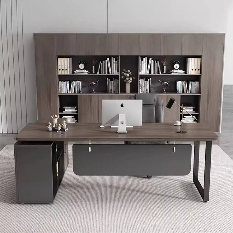 قوي مصمم مكتب تنفيذي مدير الخشب أدراج فاخرة مكتب الكمبيوتر دراسة الحديثة ميسا Escritorio طاولة محطة العمل
