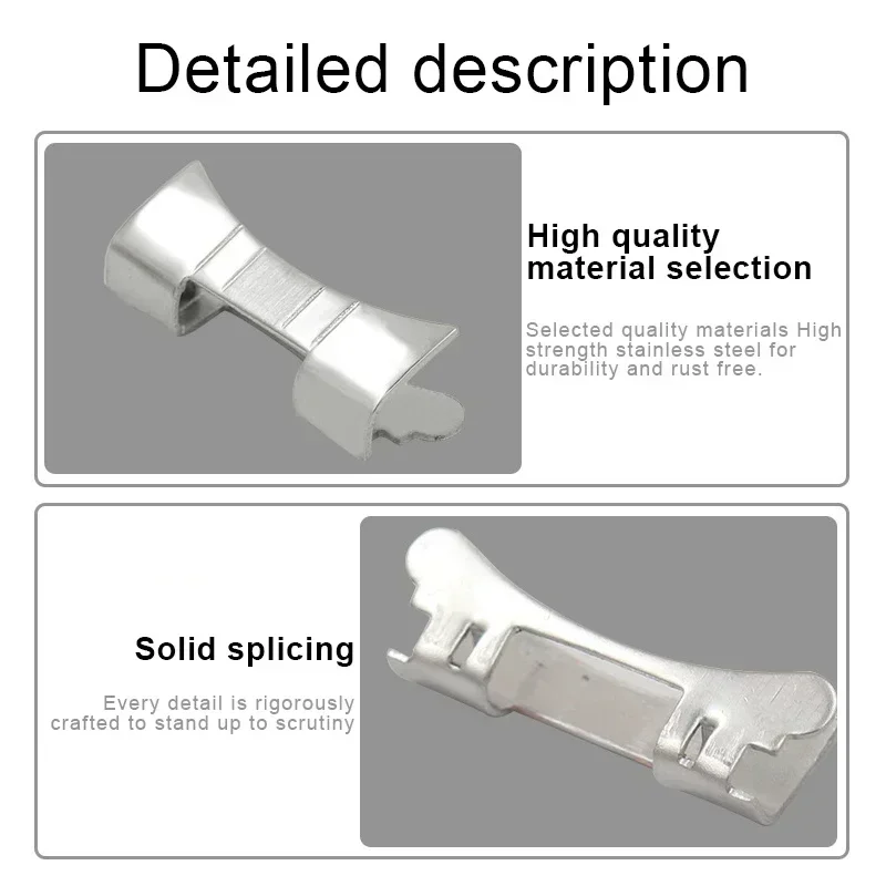 Accessori per orologi in acciaio inossidabile estremità curva 14mm 15 16 17 18 19 20 21 22 23 24mm Accessori per connettori di ricambio per cinturino