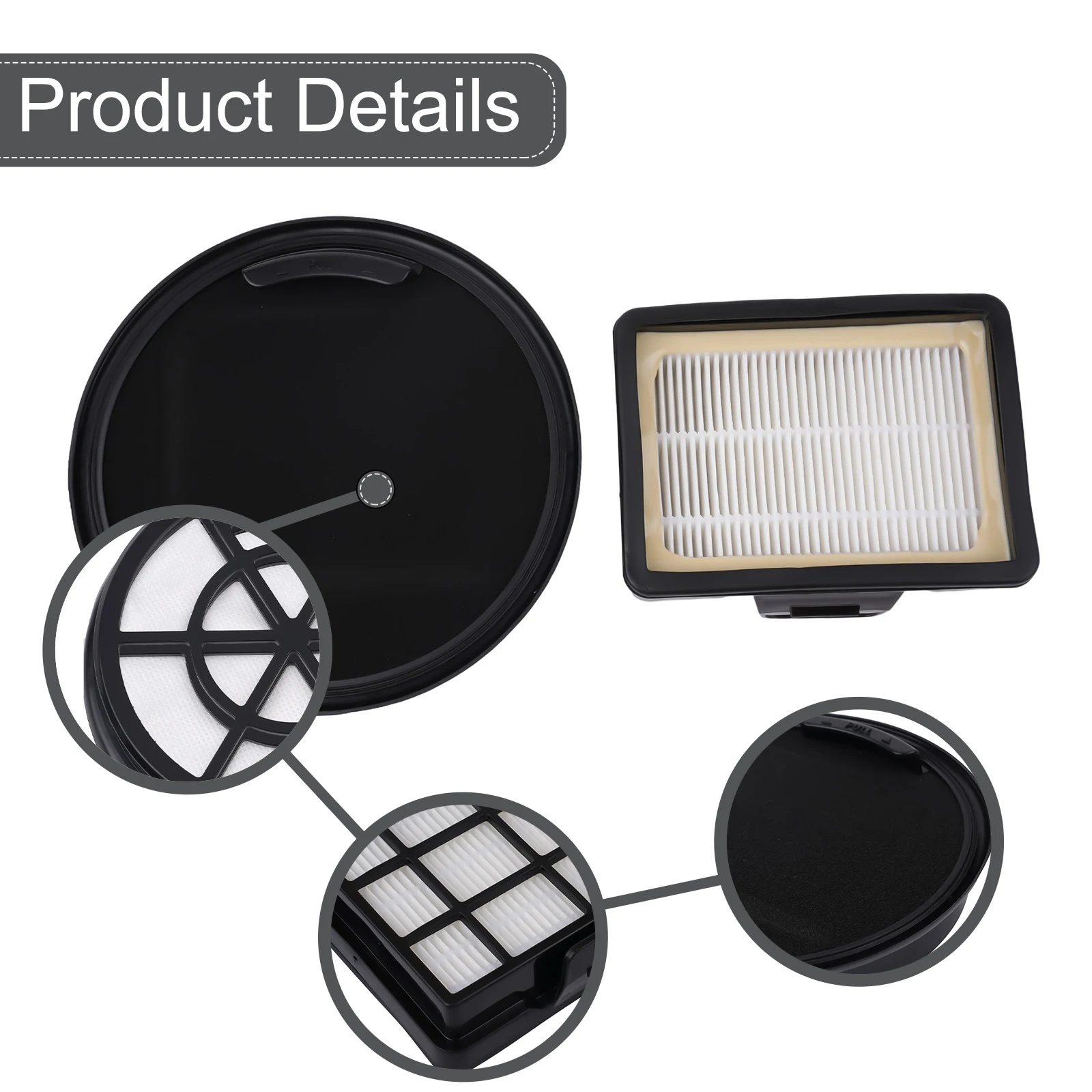 Replaceable RHFILTCV1611 Filters for Russell Hobbs RHCV1611 Compact XS Cylinder Vacuum Enhance Cleaning Performance
