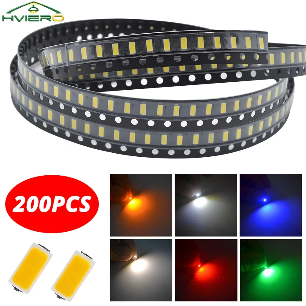 

100/200X White SMD SMT LED Chips 3014 Red Green Blue Yellow Light Beads 10-12LM Lamp 6000-6500K 1.8~3.4V 20MA Emitting Diode Led