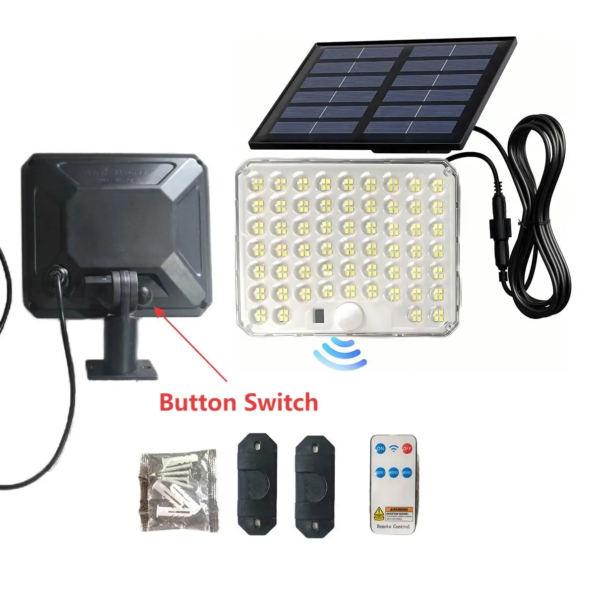 ضوء مستشعر الحركة الذي يعمل بالطاقة الشمسية في الهواء الطلق - إضاءة حائطية من أجل الغسق إلى الفجر وإضاءة أمنية خارجية للشرفة