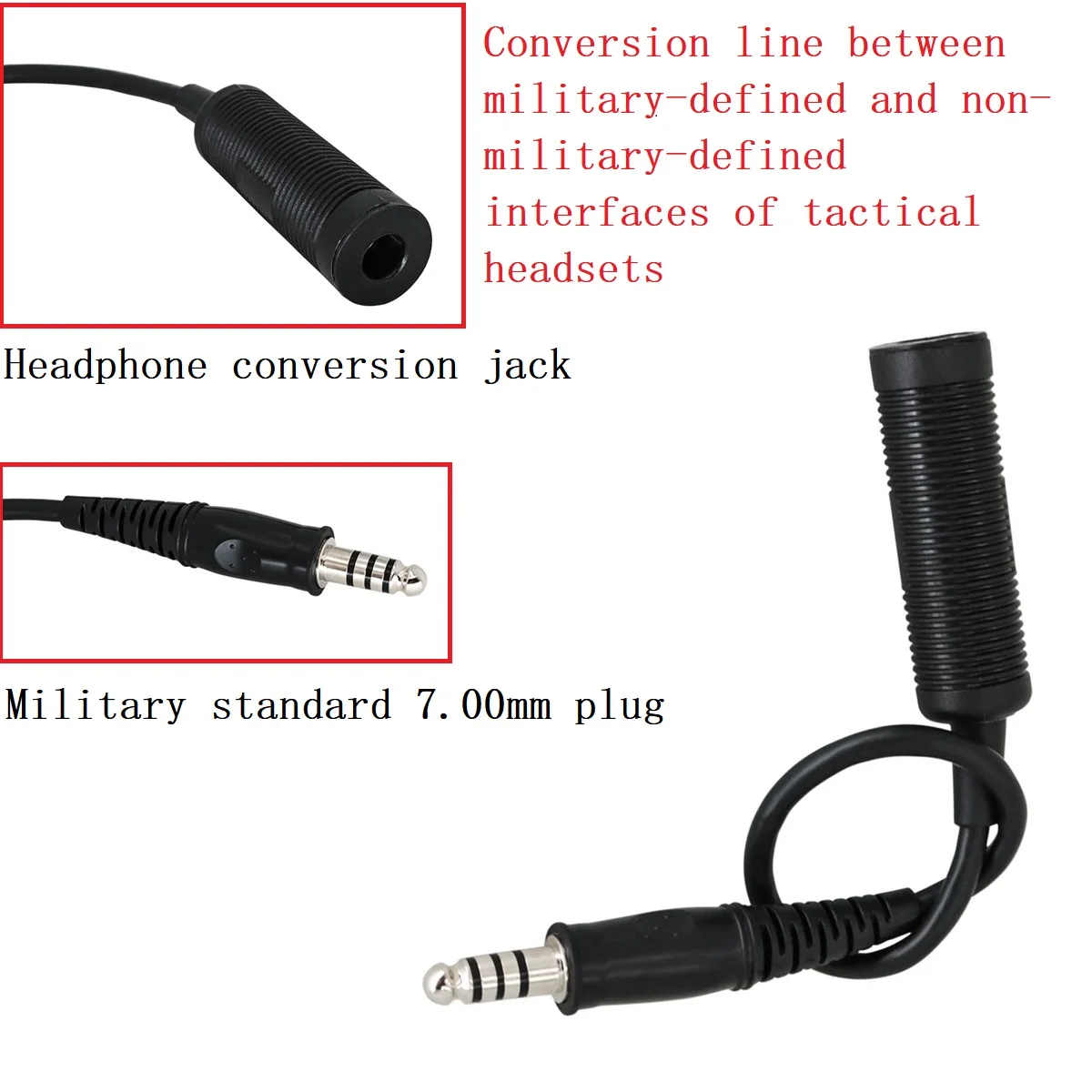 The Military And Non-Military Versions Of The Tactical Headset Are Converted Into A Conversion Cable That Communicate Normally