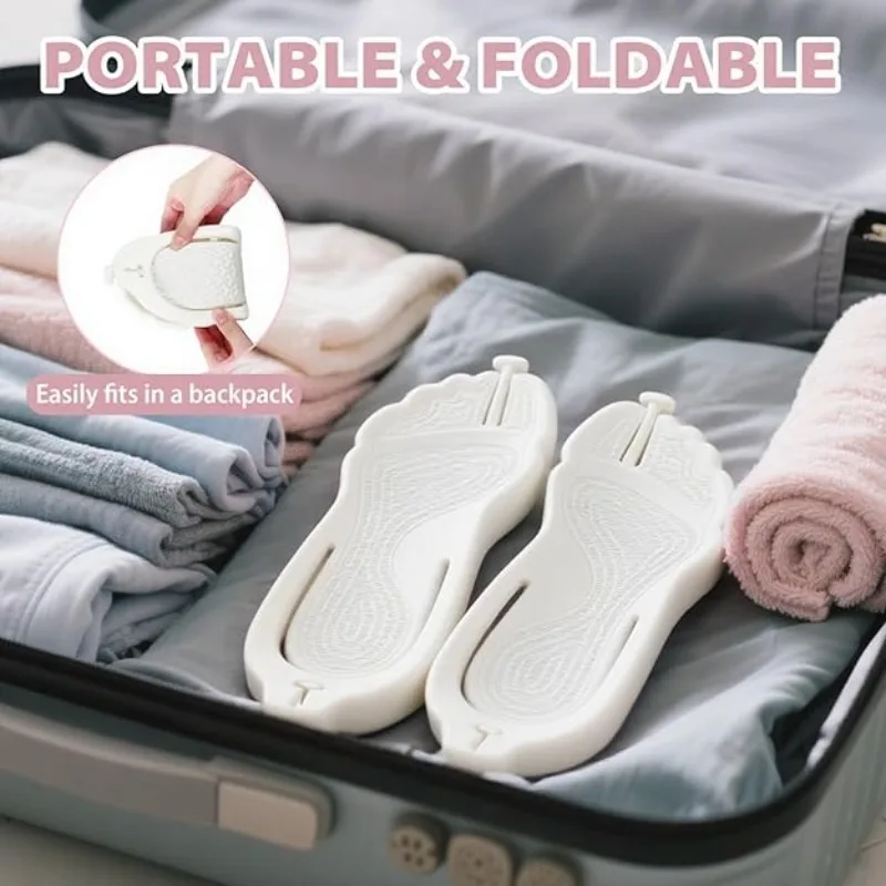 1pair Travel Folding Slippers, Portable Anti-Slip for Hotel & Bath, 1 Pair Pack, Lightweight Flip Flops for Business Trip image 2