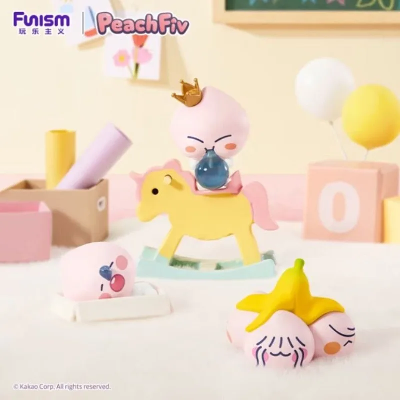 

Funism KakaoseFriends Apeach Mini Blind Box Cute Peach Character Naughty Class Mini Figurine Kawaii Model Toy Desktop Decor
