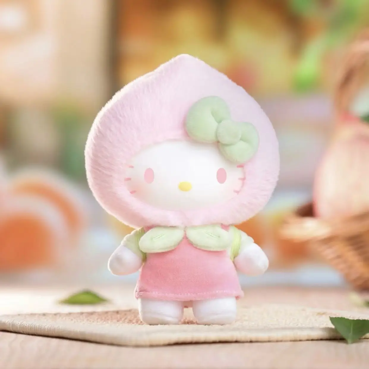Genuíno sanrio olá kitty parque de frutas vinil rosto caixa cega dos desenhos animados bonito boneca na moda bonecas decoração brinquedos das crianças presentes