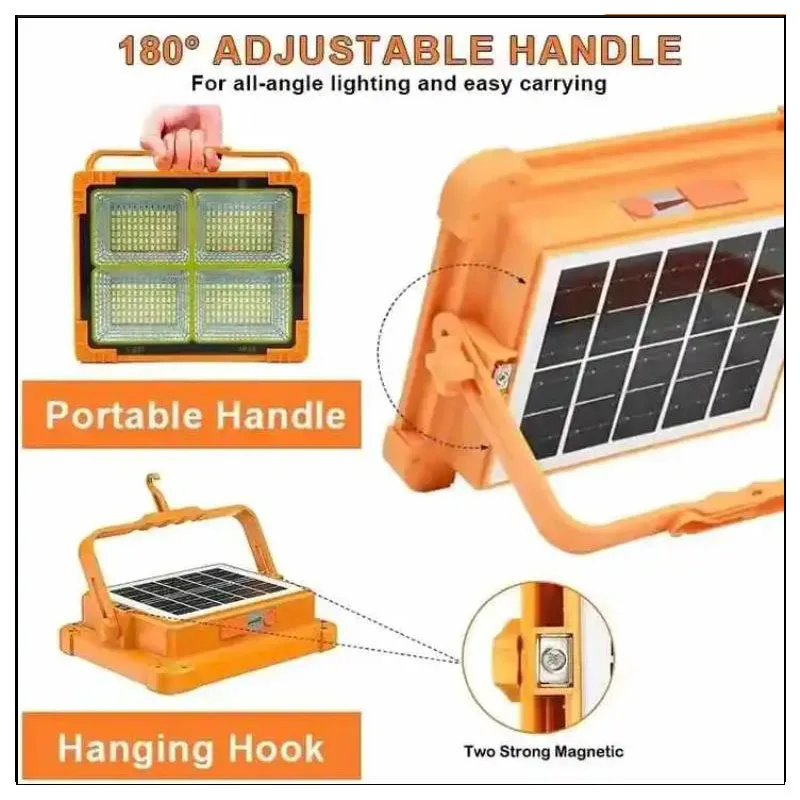 Solar Powered Led Emergency Light with Remote Control Solar Flood Light Garden