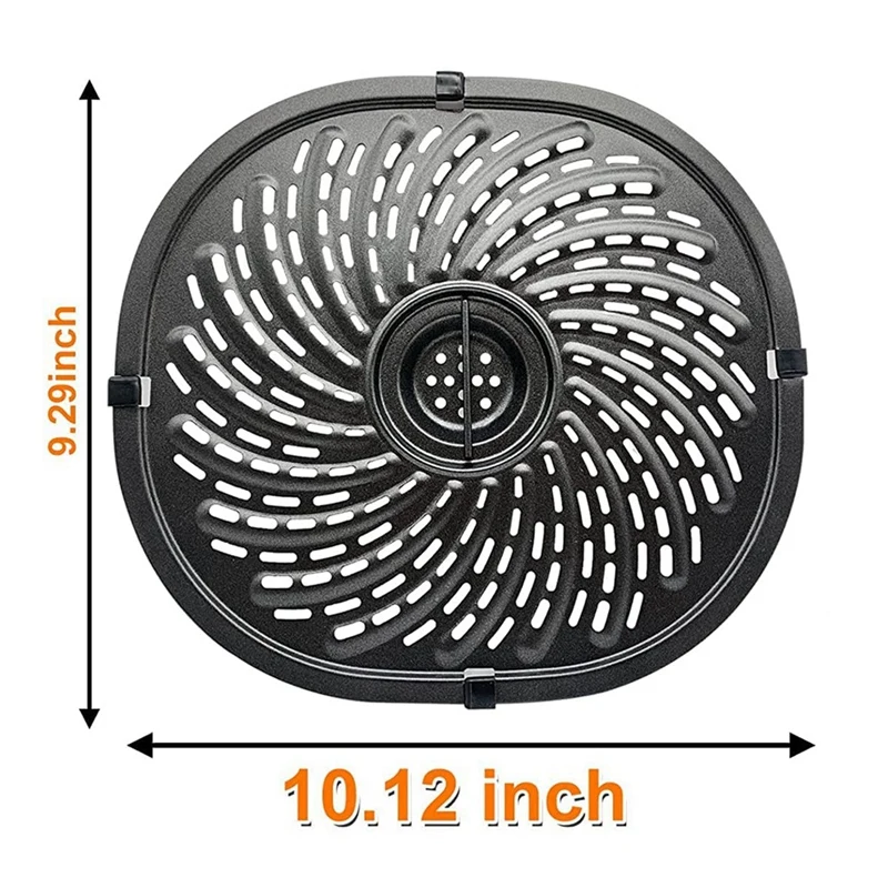 Air Fryer Pan Replacement Grill Pan Fit For Power Dash Chefman, COSORI,NUWAVE Air Fryers,Air Fryer Grill Plate