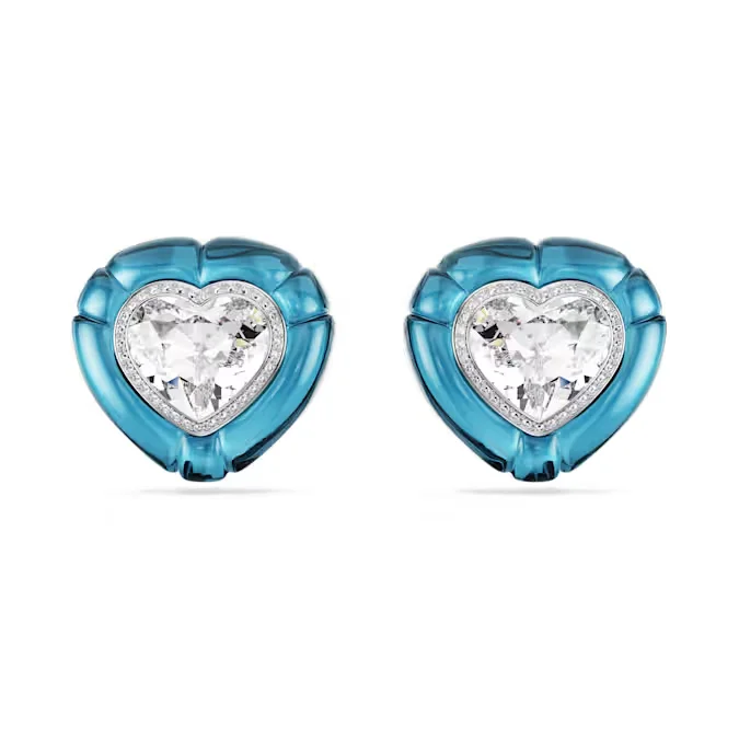 

2026 New High-Quality Horseshoe Flower Tassel Heart Hoop Crystal Stud Earrings for Women - Romantic and Elegant Holiday Gift