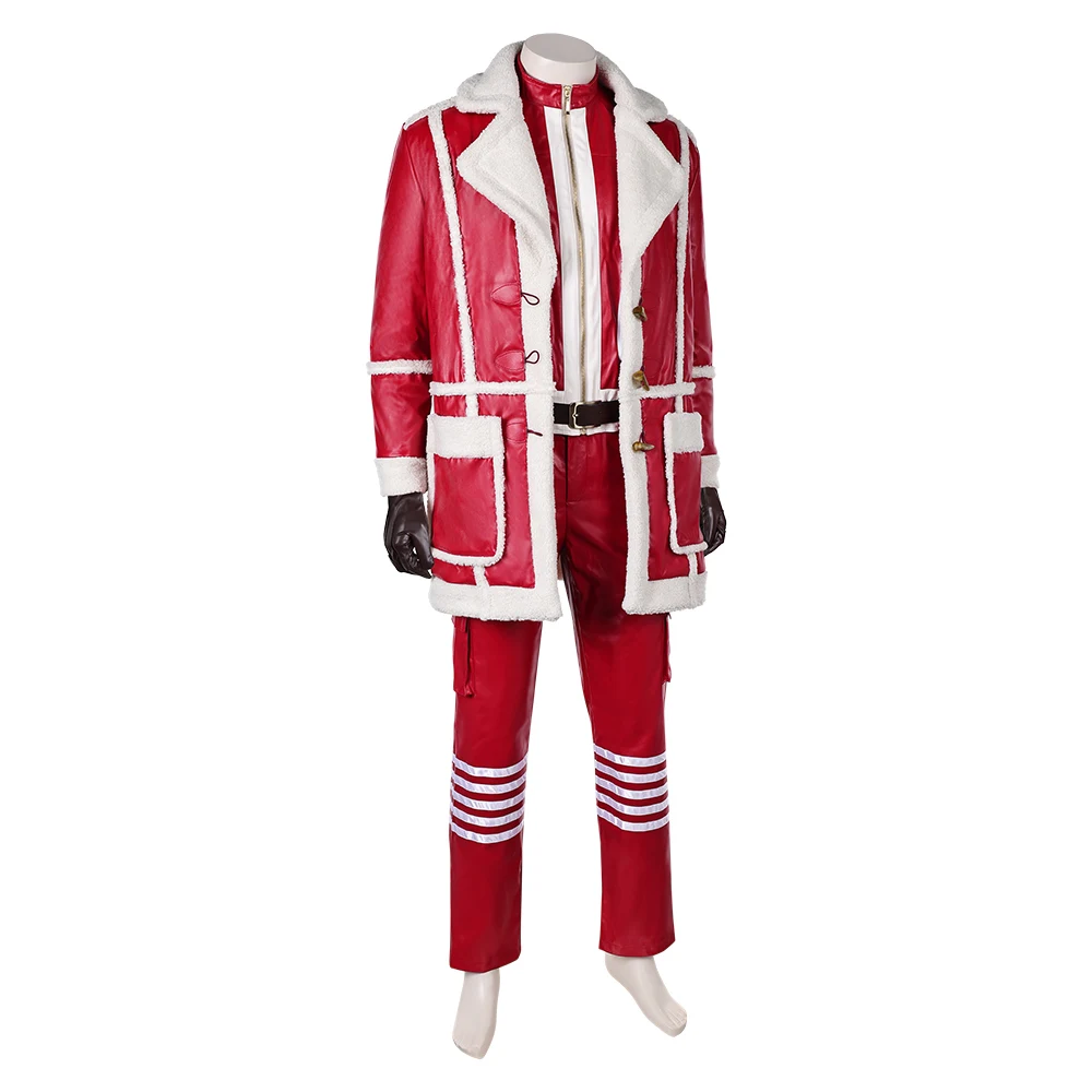 Nick Cosplay Weihnachten Santa Claus Jacke Kostüm Film Rot Roleplay Eine Uniform Mantel Hosen Halloween Karneval Party Männer Anzug