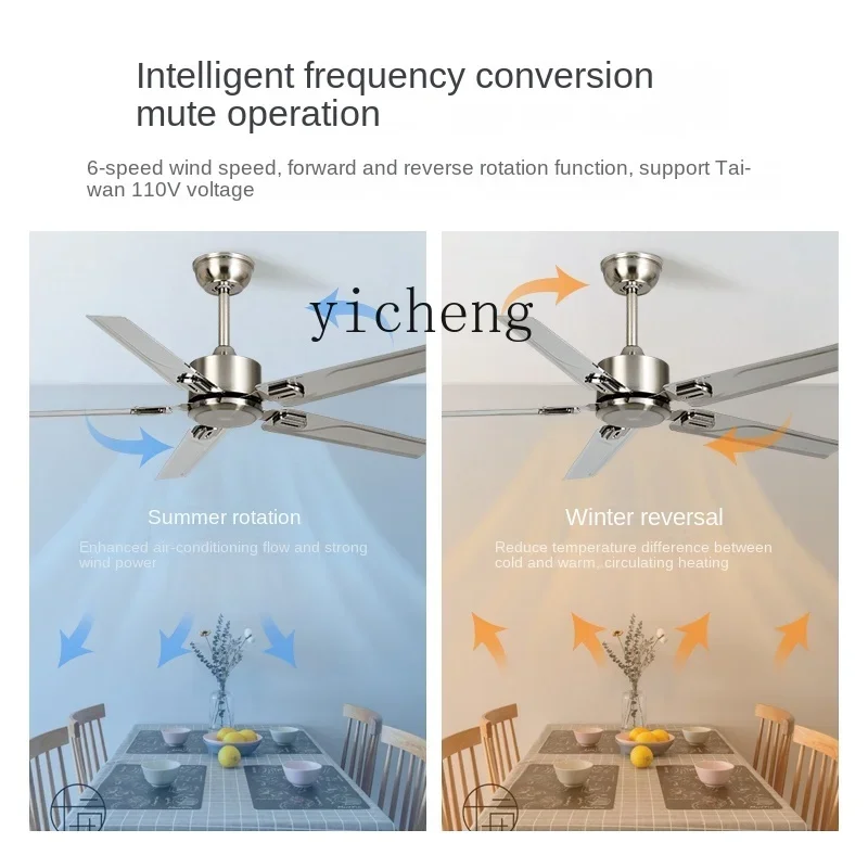 Wind Mute Industrial Retro Ceiling Fan Dining Room/Living Room Household Minimalist Electric Fan