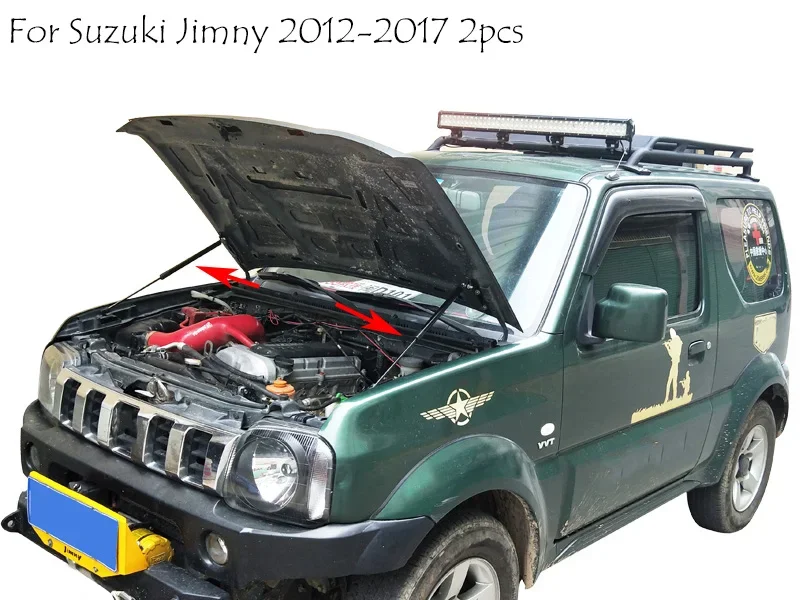 Para suzuki jimny 3th 2007-2017 estilo do carro reequipamento capô barras de suporte de choque de gás