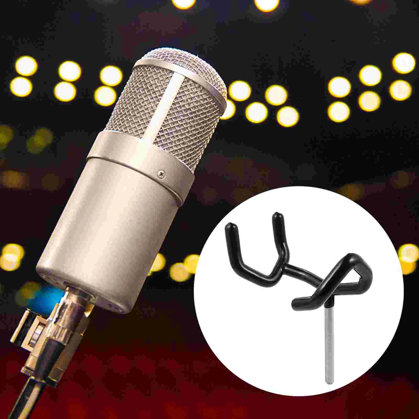 

Portable Microphone Boom Bracket Condenser Stand Plastic Skin Pole Holder Metal Boompole
