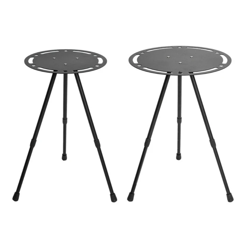 

Aluminum Alloy Folding Round Table Portable Outdoor Side Table Durable Stable