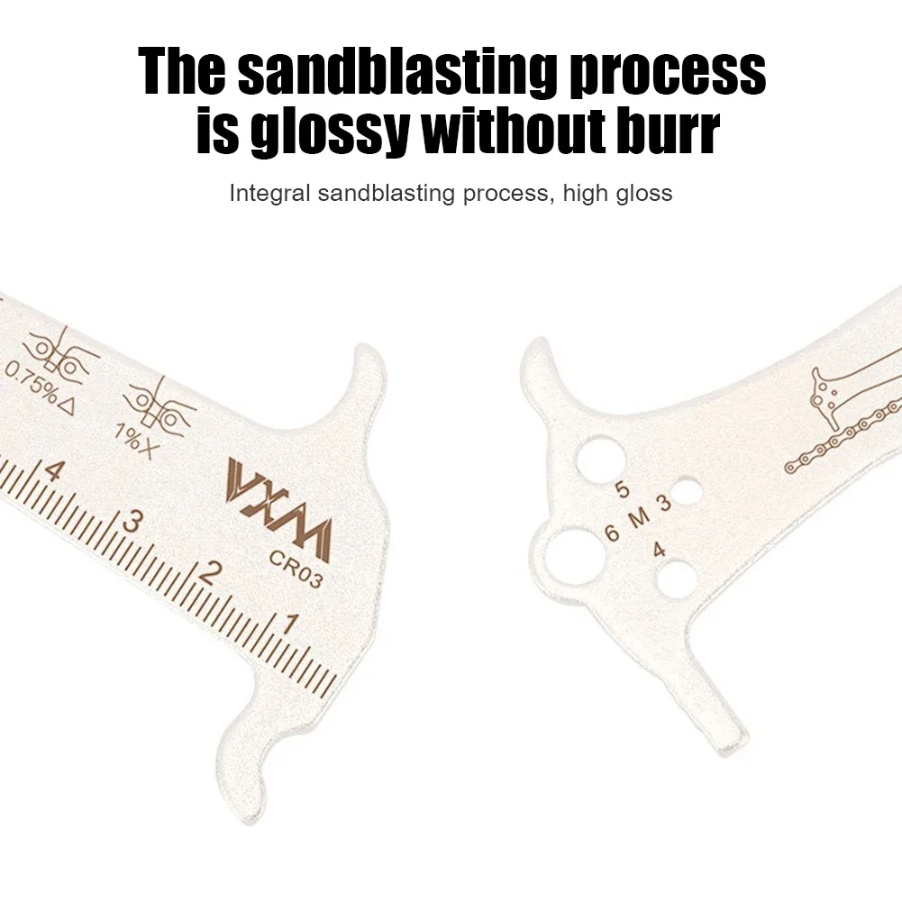 Mountain Road Chain Wear Indicator Checker Bike Cycling Gauge Measurement Ruler