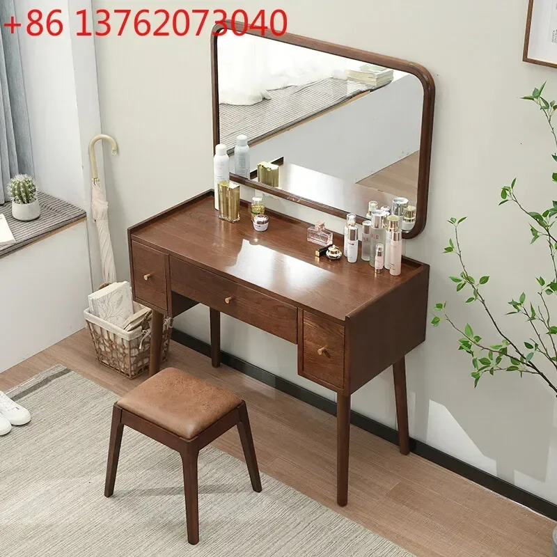 Brown Bedroom Dresser Eithe Drawers Box Stool Modern Large Women Dressing Table Makeup Hotel Luxury Comoda Pra Quarto Furniture