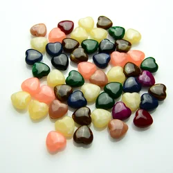 30 Pieces  14 * 14mm  Jelly Colored Heart-shaped Acrylic Beads  DIY Charm Manufacturing Jewelry, Clothing  Accessories Materials