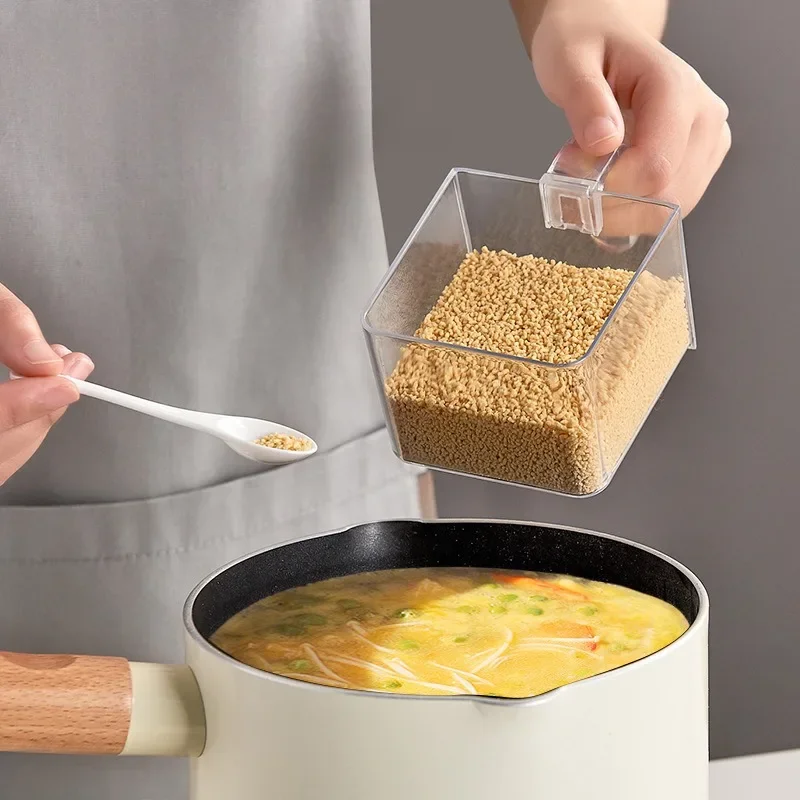 صندوق توابل مثبت على الحائط ، طقم مزيج منزلي ، محكم الغلق ضد الرطوبة ، صندوق توابل ، ملح المطبخ وتخزين MSG #4