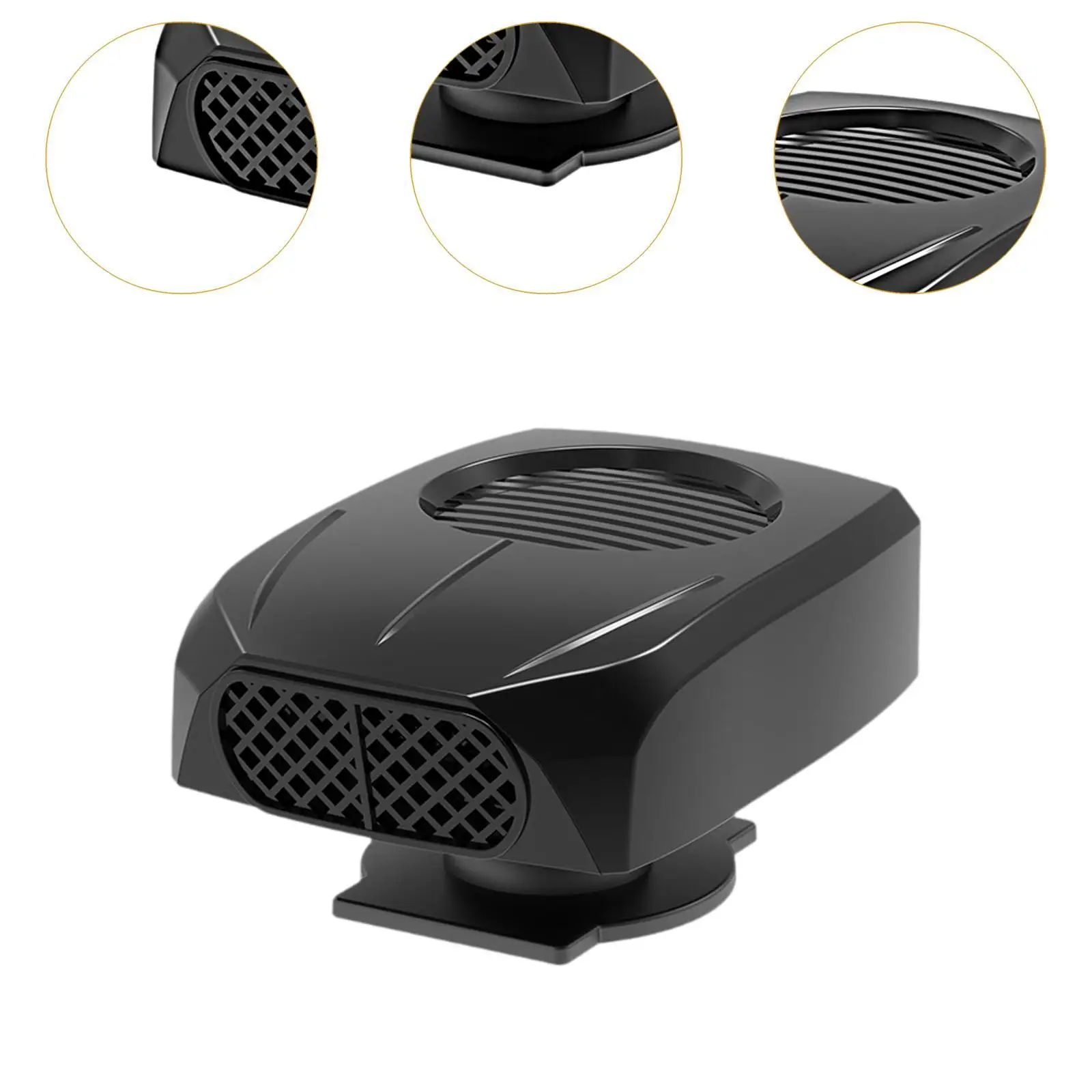 Portable Car Heater Defroster 12V Cigarette Lighter Plug Compact Demister Windshield Warmer Fast Heating for Winter Vehicle