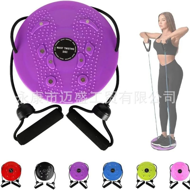 

Large Area Pedal Waist Twisting Board with Rope - Magnet Foot Massage Slimming Tool with Granular Protrusions for Health Beauty