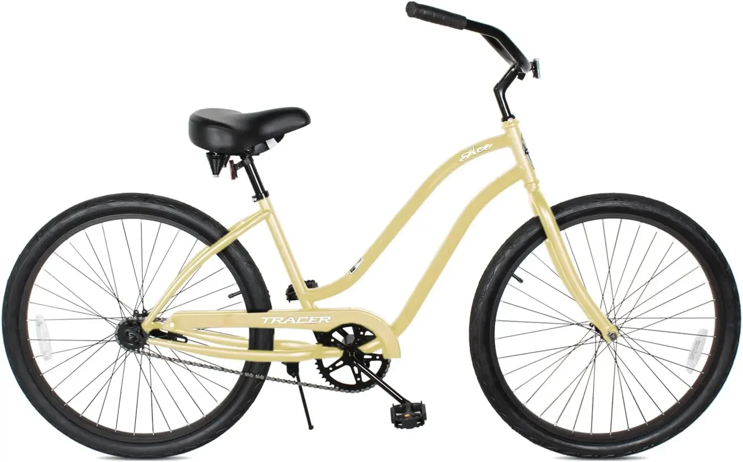 

Tracer ACE 26in Single Speed Beach Cruiser Bike with Coaster Brake for Mens and Womens -Multiple Colors