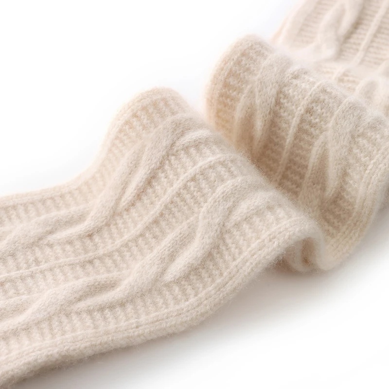 Winter New Women 100% Cashmere Knitted Warm Scarf 140*12 Female Solid Color Small Scarve Soft False Collar Neck Gurd Bib 4 Color