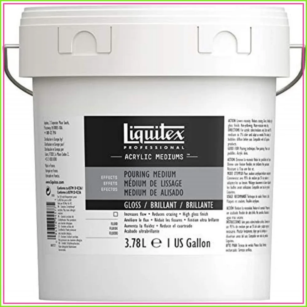 

Professional Gloss Pouring Medium, 1 Gallon - Creates Smooth Pours & Flowing Colors