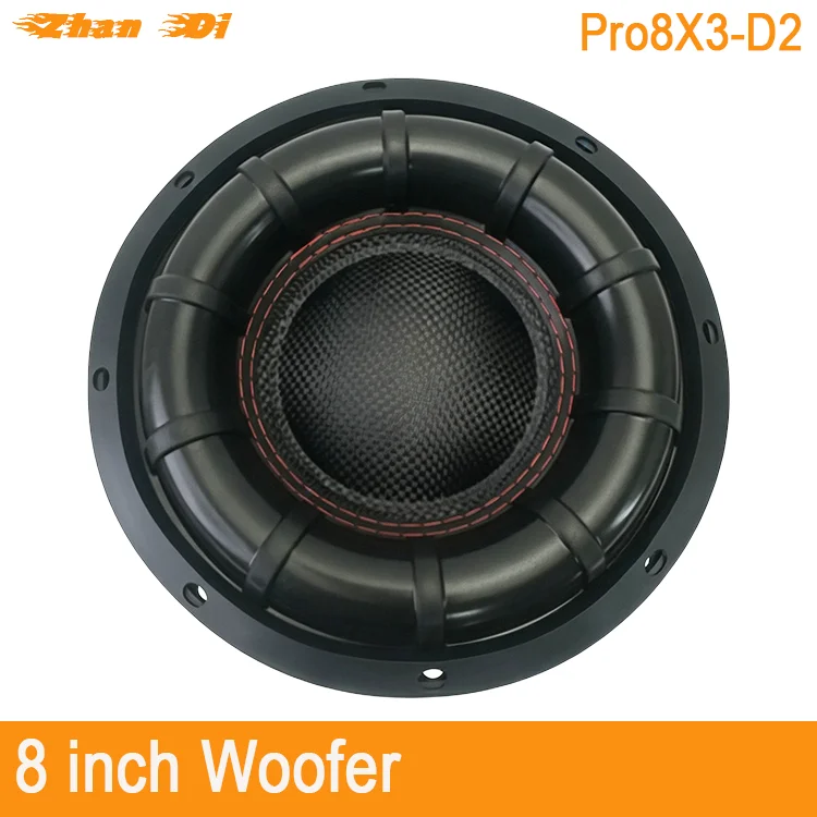 Factory Wholesale 8 Inch 3 Magnet Car Subwoofer, Dual Voice Coil 800W RMS 1600W Max Power Car Audio Bass Woofer OEM ODM