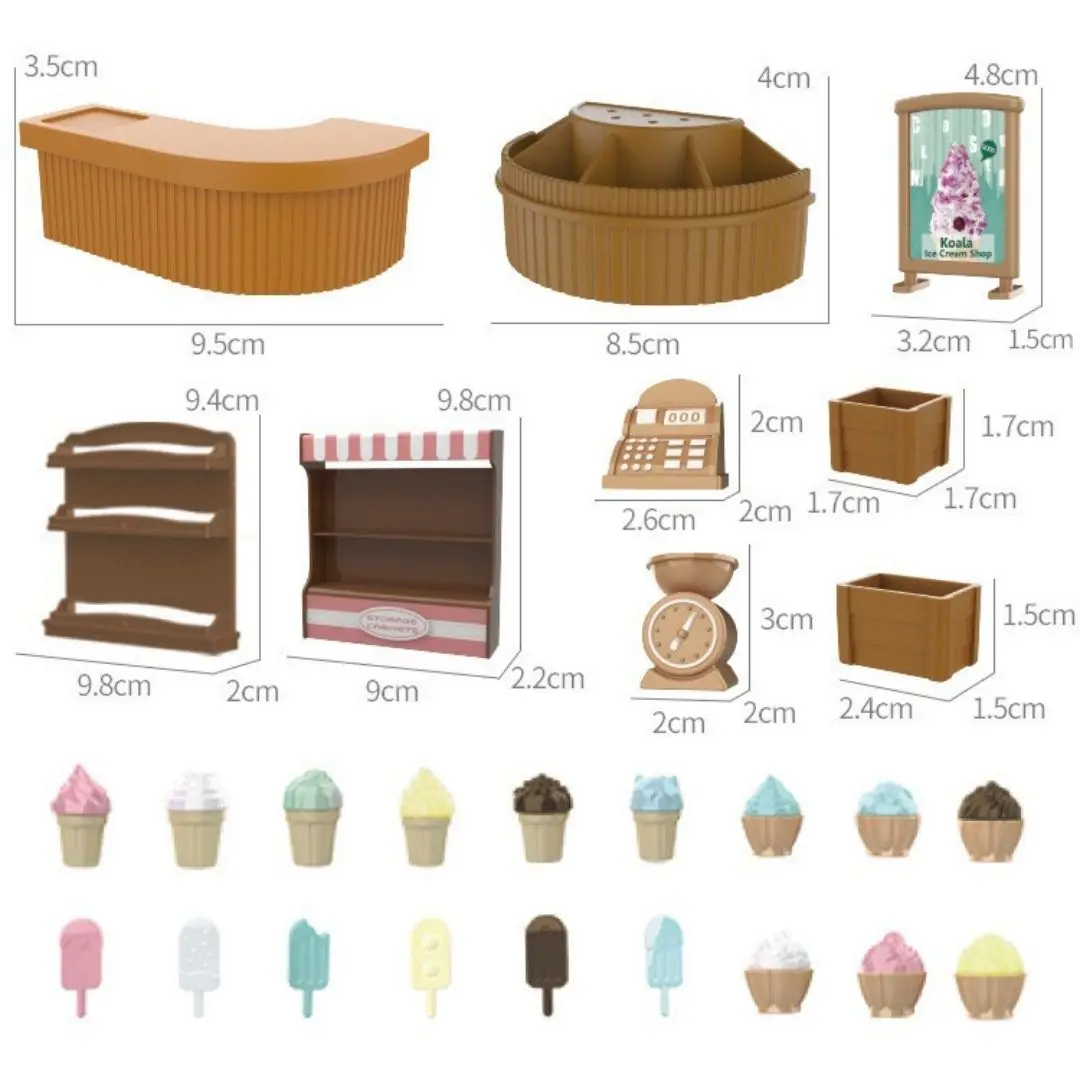 mini supermarket shopping games dollhouse furniture accessories Intellectual education toys for kid family interaction toys