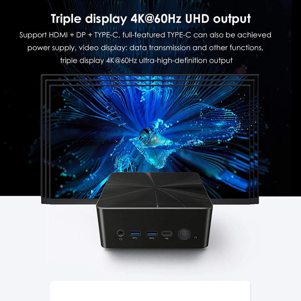 Brenuc mini pc n7a intel core i5-12450H desktop-spiel computer uhd grafik 16gb ddr4 512gb pcie m.2 ssd wifi 6 bt 5,2 win11 pro