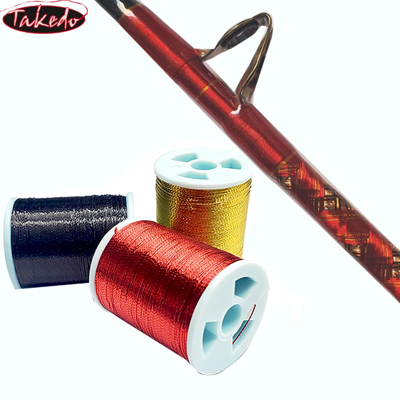 TAKEDO 15 Colors 0.28mm 0.3mm 100 Yard Fishing Rod Guide Line NCP Winding Thread DIY Repair Decoration Component Fishing Rod