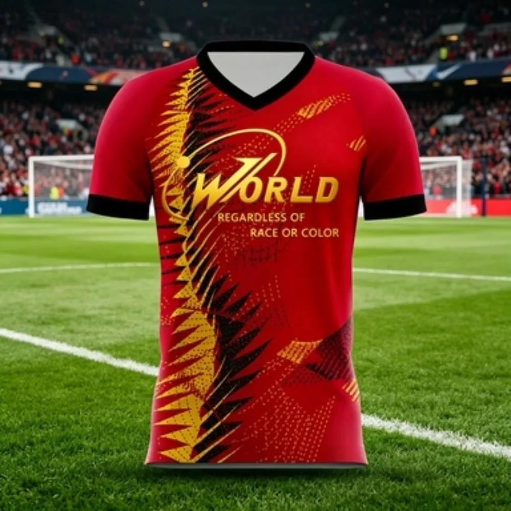 2026 Fashion Spanish Football Jersey Autumn Sports Quick-Dry Breathable Comfortable Men's T-Shirt Children's Clothing T-Shirt