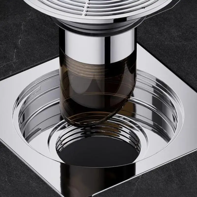 Automatic Water-Floating Floor Drain Anti-Clog Brass PVC Core Filter Cap for Kitchen Sink Balcony Drainage