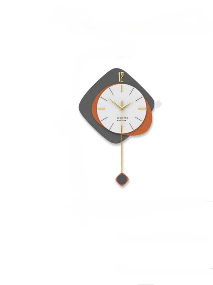 

Swing Wall Clock for Living Room, Nordic Three-storey Hanging Clock, Home Decoration, Silent 3D Clocks, Light, Luxury