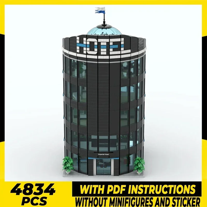 

Modern Street View Model Moc Building Bricks Imperial Hotel Technology Modular Blocks Gifts Christmas Toys DIY Sets Assembly