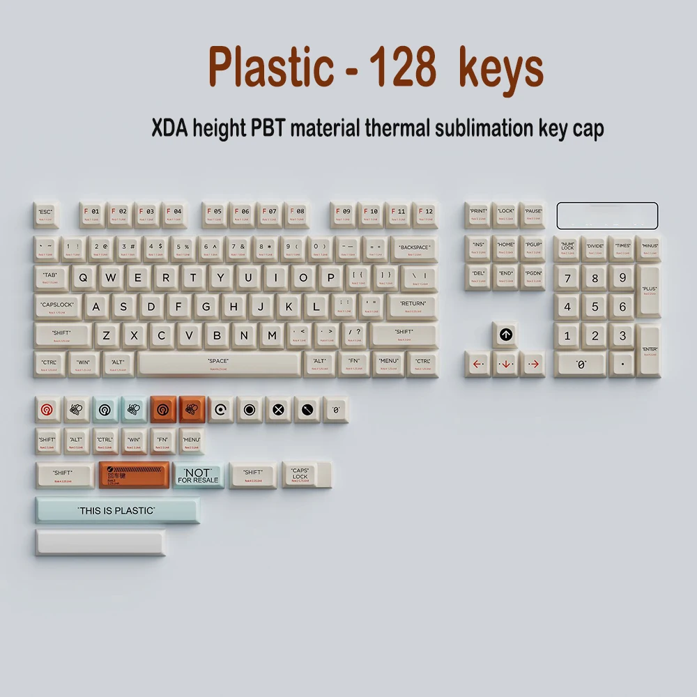 

PBT Keycap 128 Key XDA Profile Персонализированная для Cherry MX Switch механическая клавиатура Sublimation MX Switch Fit61/64/68/87/96/104