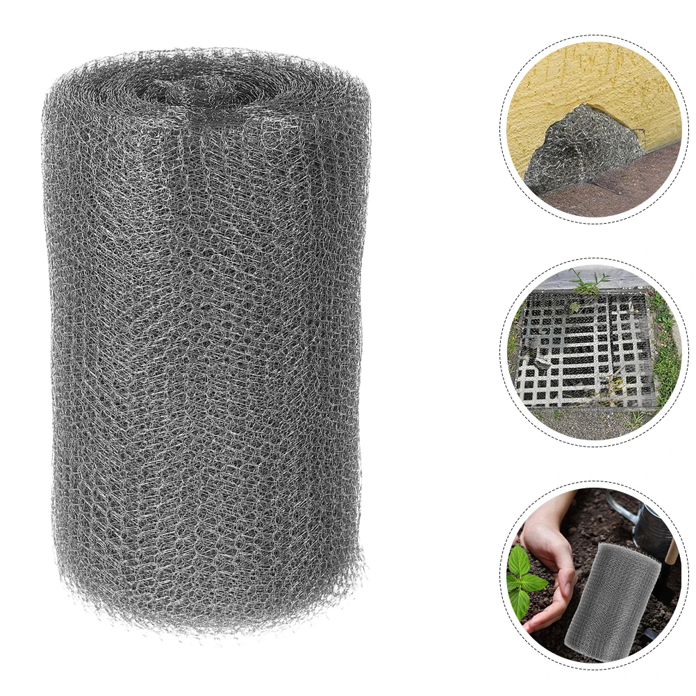 

1 Roll Stainless Steel Wire Roll For Garden Pipe Protection Universal Metal Screen Strong Flexible Steel Mesh Fine Wire Mesh For