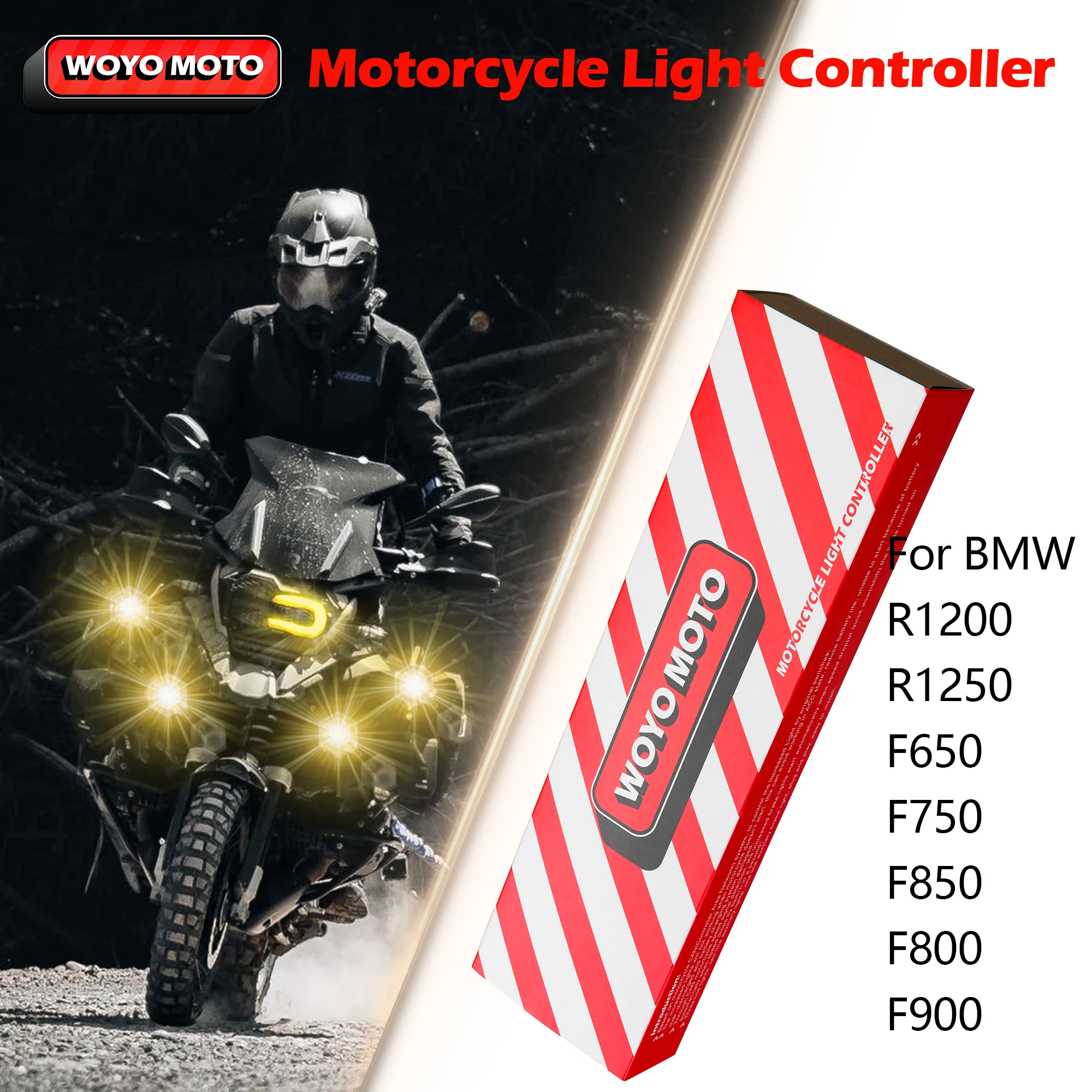 WOYO-controlador de luz para motocicleta, sistema eléctrico CAN Bus, adecuado para BMW GS, Harley Pan Am