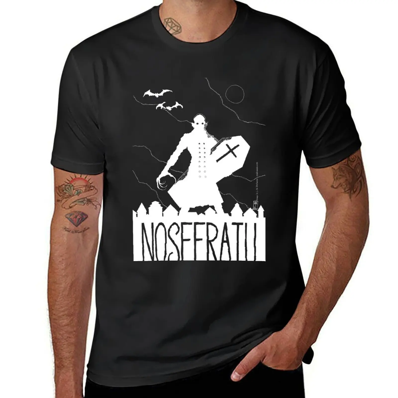 

Nosferatu Minimalist (Inverted) T-Shirt anime clothes boys whites baggy shirts vintage tee shirts for men