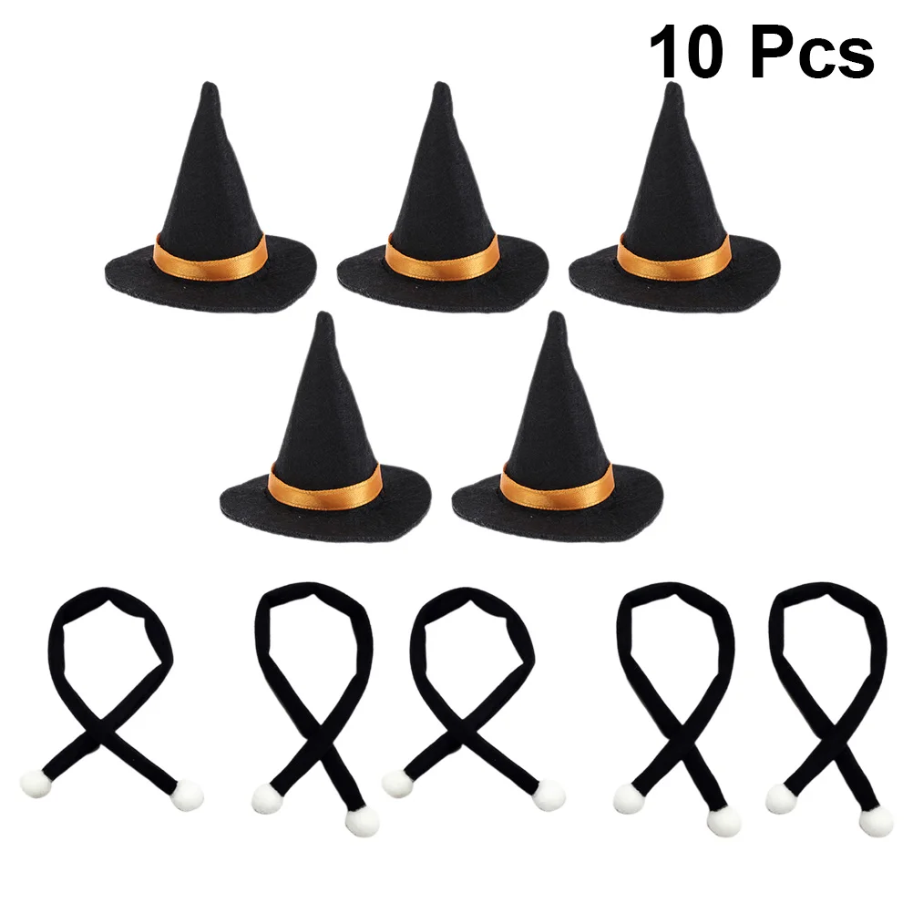 10 Pcs Halloween Costumes for Baby Mini Scarf Bottle Decorations Clothing Witch Hats Miss