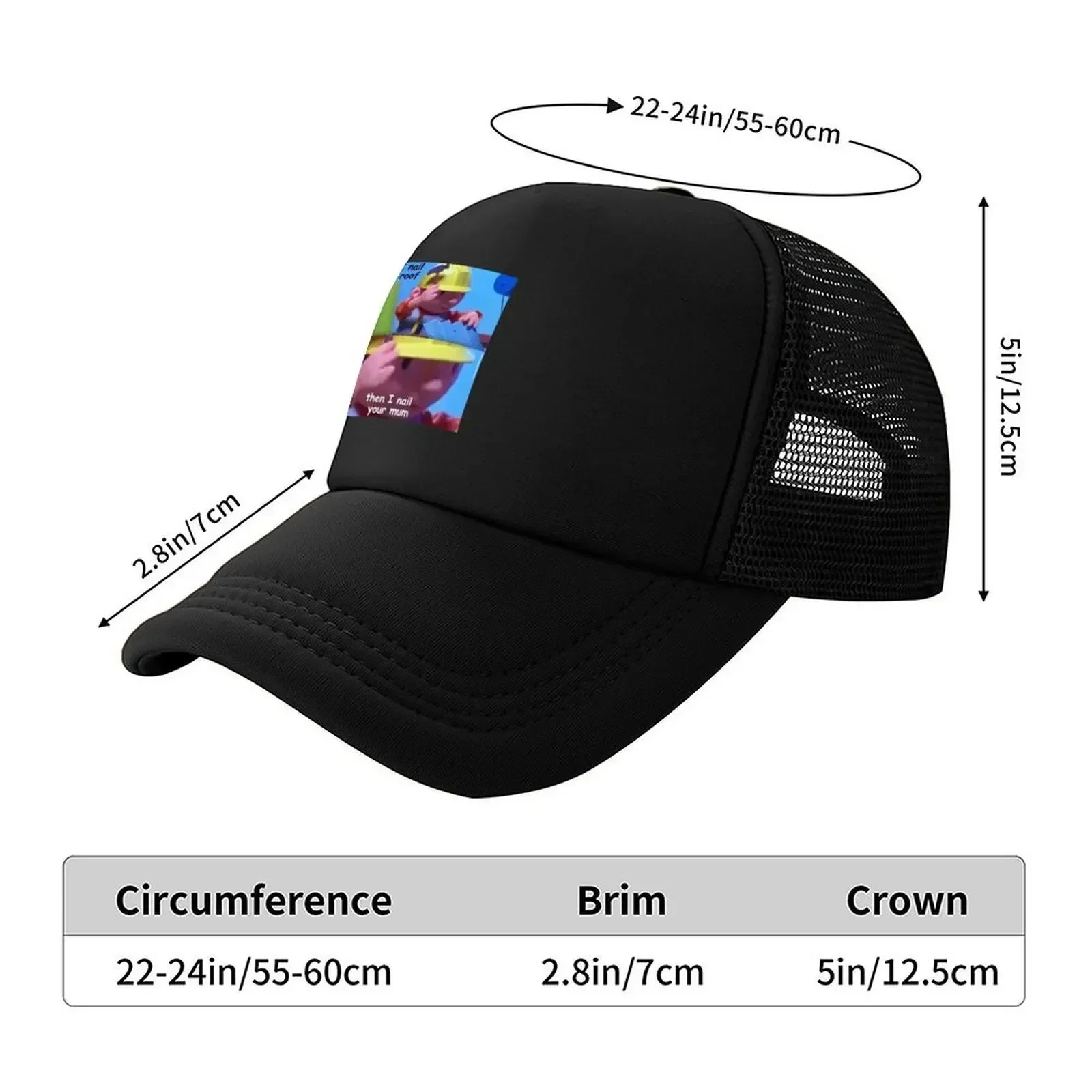 New bob the builder Baseball Cap Rave Winter hat Uv Protection Solar Hat Horse Hat Girl Men's