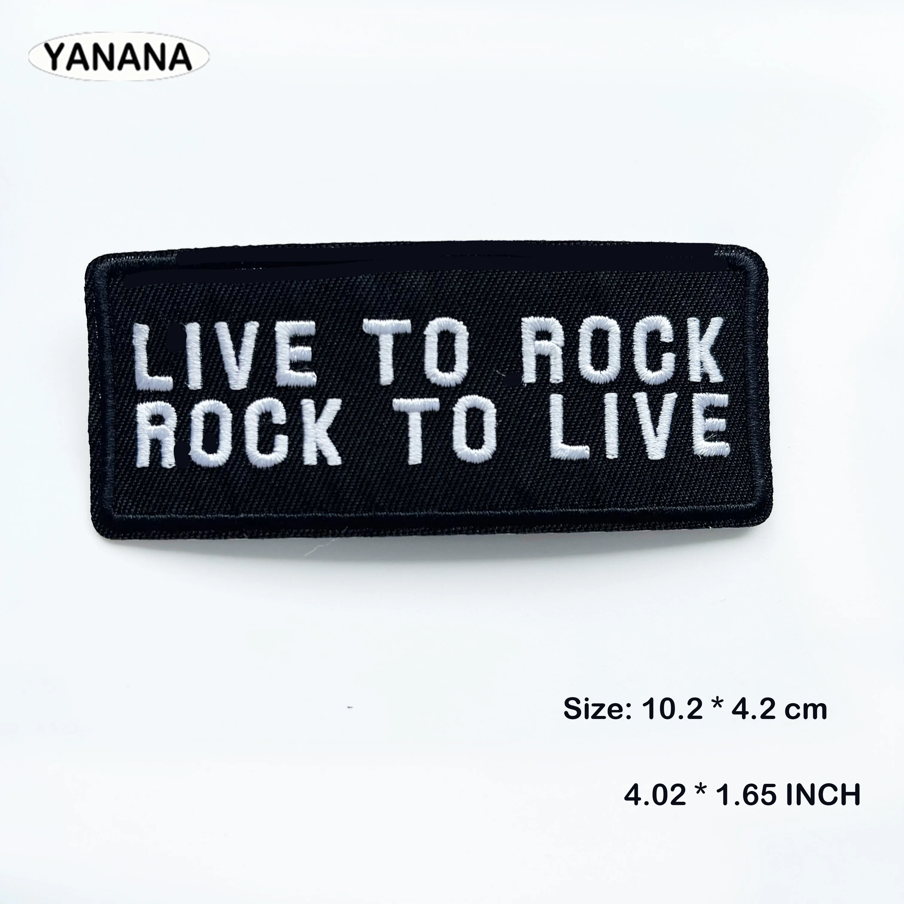 Rock Letter/Music Patches for Clothing DIY Iron on Patches For Clothing Embroidered Stripes Written Words Sticker Clothes