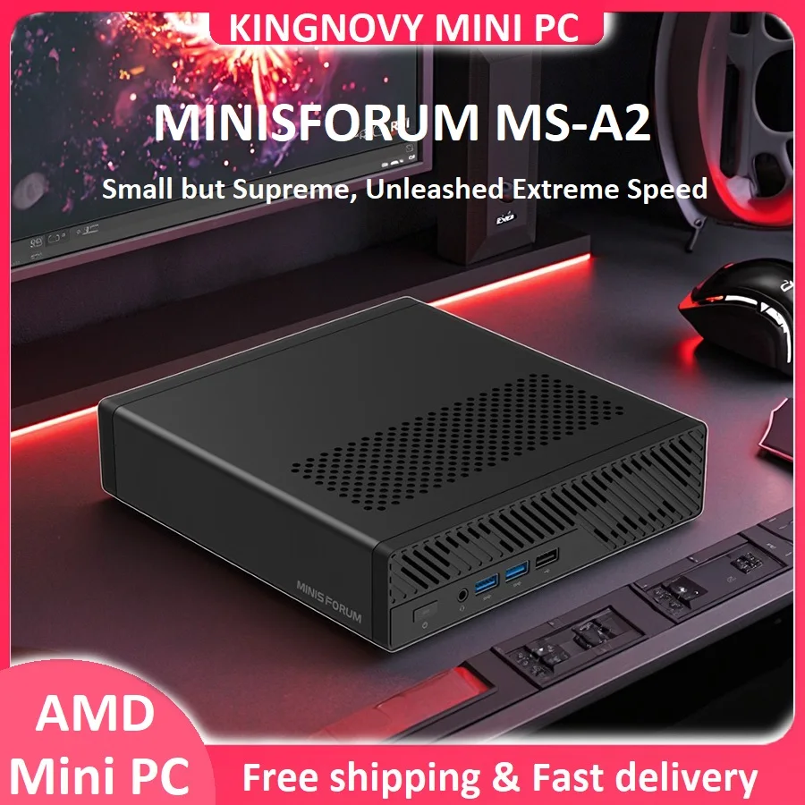 2x10G SFP كمبيوتر صغير MINISFORUM MS-A2 AMD Ryzen 9 9955HX 7940HX 2.5G LAN 3 * NVMe Windows 11 محطة عمل ألعاب صغيرة كمبيوتر WiFi6E #1