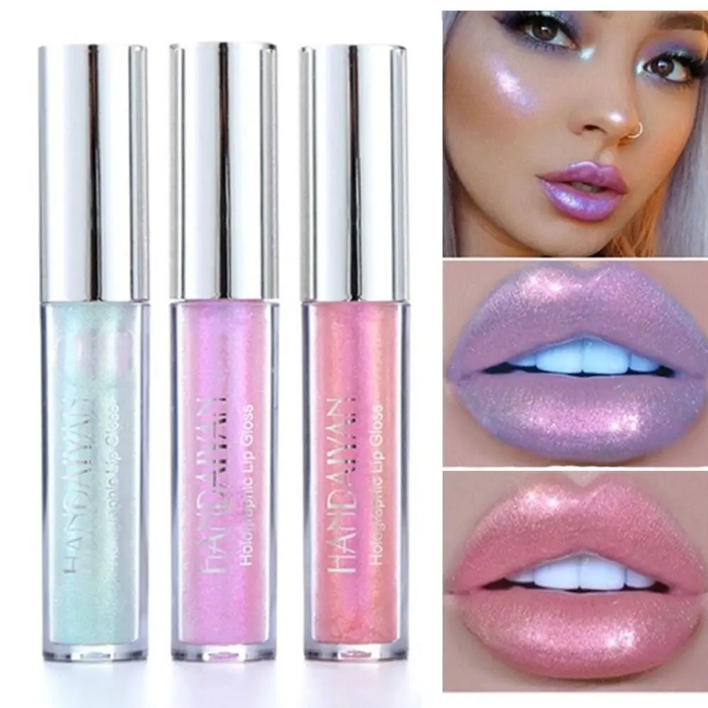 Dazzling Mirror Pearlescent Lip Gloss Tube Polarized light Non-Sticky Cup Shimmer Lip Glaze Nourishing Fine Shiny