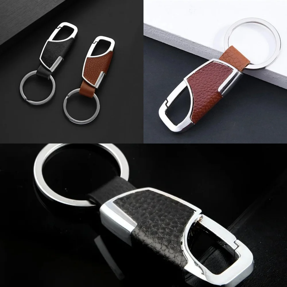

1/2pcs PU Leather Keychain Anti-Lost Business Heavy Duty for opel e46 kia cerato nissan teana seat ibiza