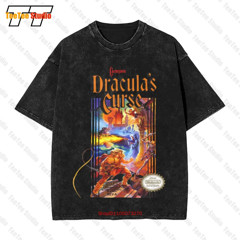 Castlevania 3 Draculas Curse Retro Video Game Vintage Oversized T-Shirt 8A19