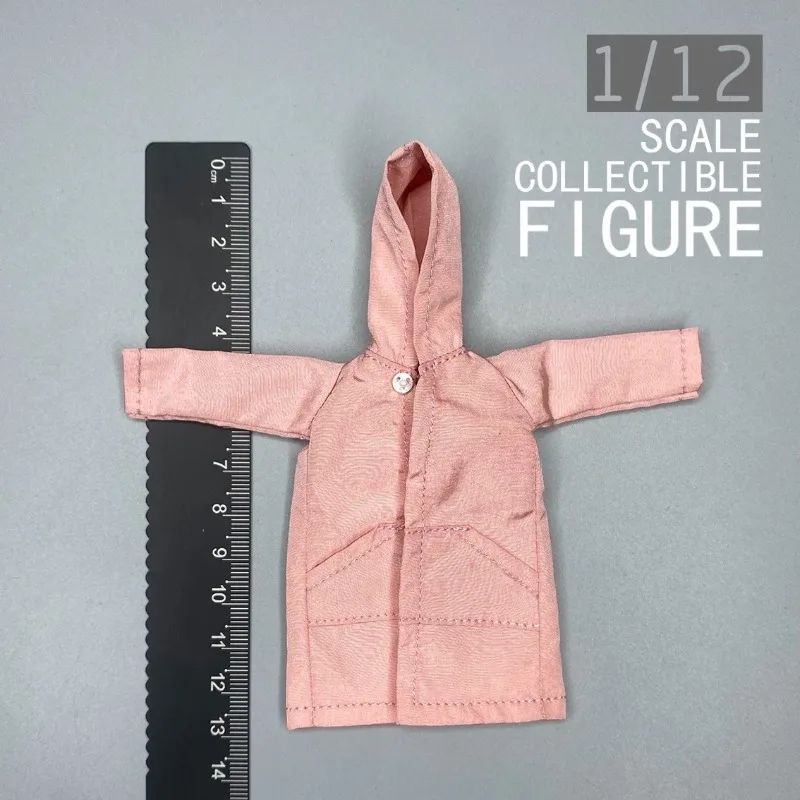 

CROWDHTOYS 1/12 Scale Trendy Soldier Multicolor Mid Length Jacket Hooded Coat Clothes Model for 6'' Toy Figures Body Dolls DIY